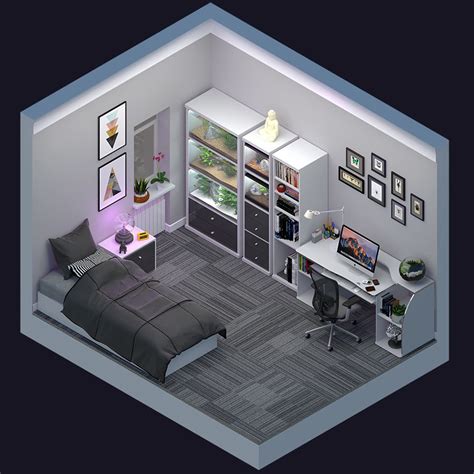 isometric 3d gaming room designer